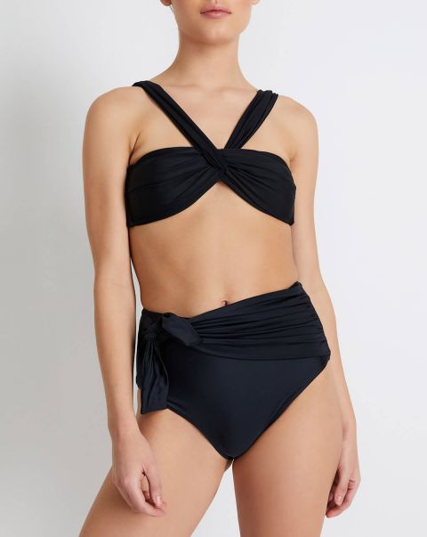 Black Patbo Side Tie Bikini Bottom (Final Sale) Flash Sale Women Bikinis